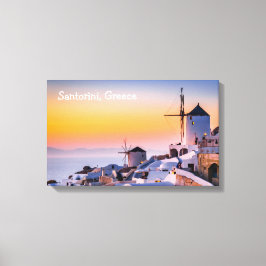 Canvas Santorini Griekenland Afdruk