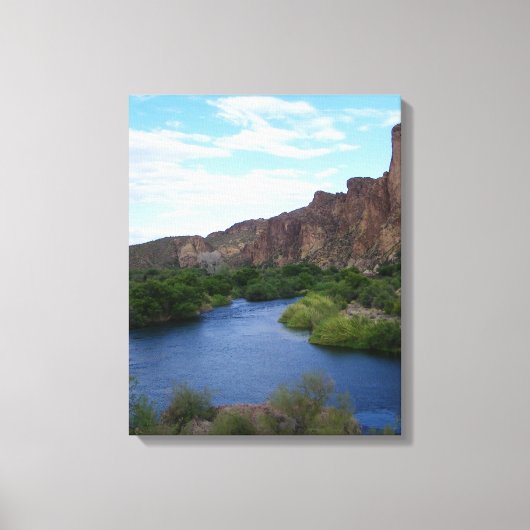 canvas schilderachtig Saguaro-meer Afdruk (Voorkant)