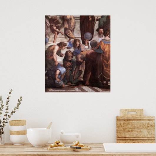 Canvas School of Athens (Euclid) Poster (Keuken)
