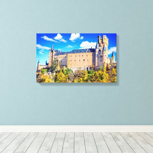Canvas Segovia kasteel (Insitu (Houten vloer))