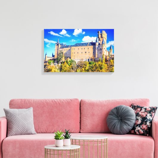 Canvas Segovia kasteel (Insitu (Woonkamer))