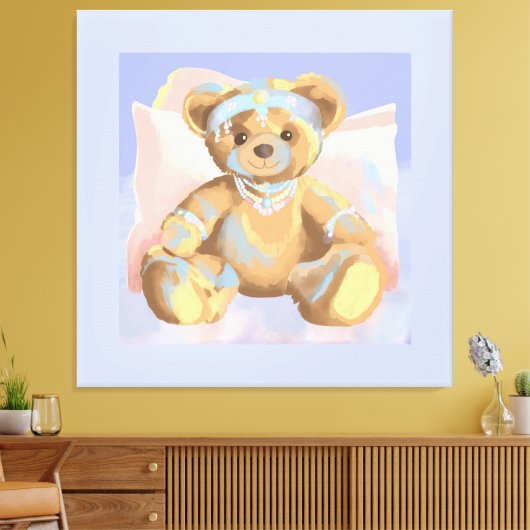 Canvas Sieraden Beer Afdruk (Insitu (Woonkamer))