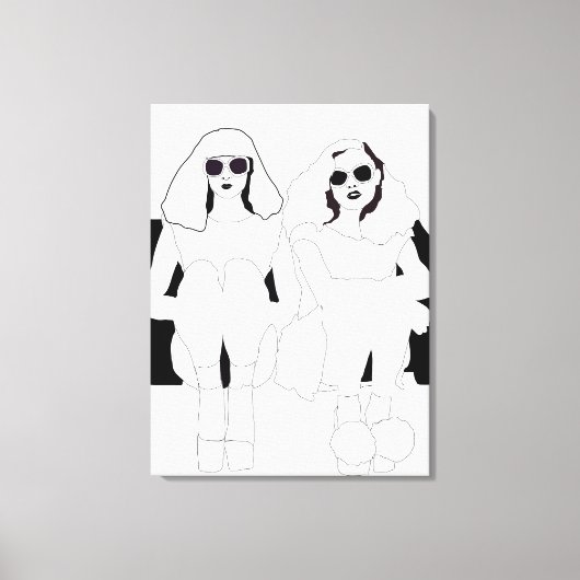 Canvas "Sitting Around" Afdruk (Voorkant)