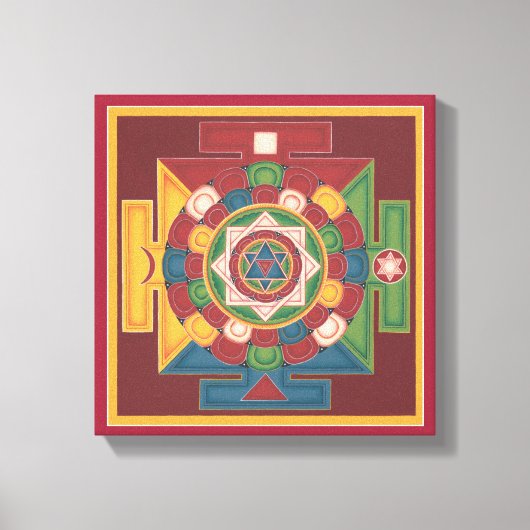 CANVAS SQUARE - Mandala van de 5 elementen (Voorkant)