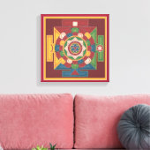 CANVAS SQUARE - Mandala van de 5 elementen (Insitu (Woonkamer))