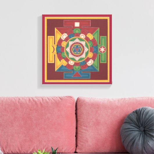 CANVAS SQUARE - Mandala van de 5 elementen (Insitu (Woonkamer))
