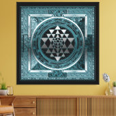 Canvas Sri Yantra Yoga Meditation India Symbool he (Insitu (Woonkamer))
