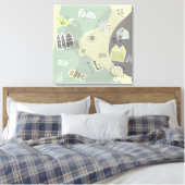 canvas stad grijstinten (Insitu (Slaapkamer))