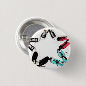 canvas ster ronde button 3,2 cm (Voorkant /achterkant)