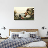 Canvas steunde Duck van Audubon's Birds of America Afdruk (Insitu (Slaapkamer))