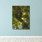 Canvas (Sun Green Tree 2) RFPMDesigns ©️2021/24 Afdruk (Insitu (Houten vloer))