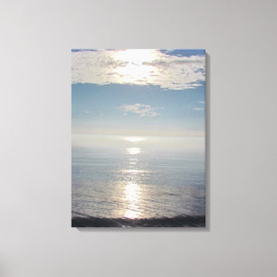 Canvas - Sunset over Pacific Ocean Afdruk