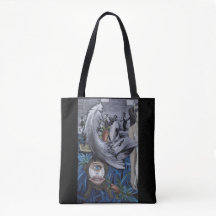 canvas tas "A Feather and a Scale"