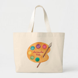 canvas tas aangepast aan kunstleraar Kunstklasse