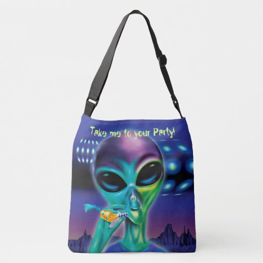 Canvas tas Alien Breng me naar je feest (Achterkant)