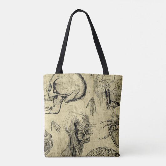 Canvas tas anatomie (Achterkant)