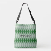 Canvas tas (ao) - Argyle Patroon met Naam (Achterkant)