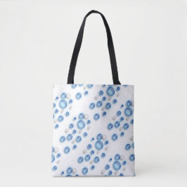 Canvas tas (ao) - Blauwe bubbels