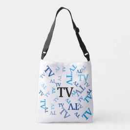 Canvas tas (ao) - Blauwe Initialen