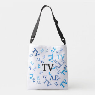 Canvas tas (ao) - Blauwe Initialen