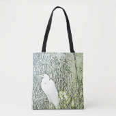Canvas tas (ao) - Egret in Tall Grass (Voorkant)