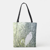 Canvas tas (ao) - Egret in Tall Grass (Achterkant)