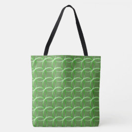 Canvas tas (ao) - Green Rings Kaleidoscope