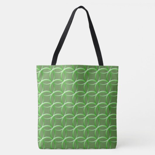Canvas tas (ao) - Green Rings Kaleidoscope (Voorkant)