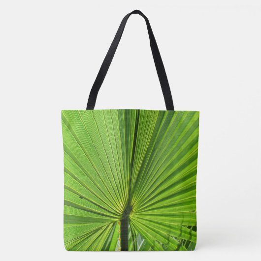 Canvas tas (ao) - Groen palmrond (Voorkant)