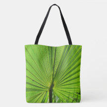 Canvas tas (ao) - Groen palmrond