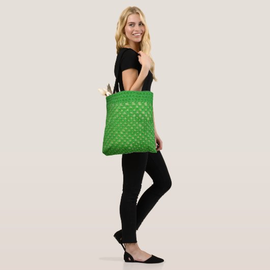 Canvas tas (AO) — Groene netten (Op model)