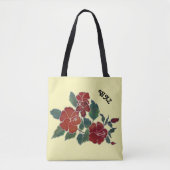 Canvas tas (ao) - Hibiscus bloesems en hoofdsteden (Voorkant)