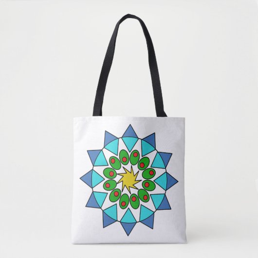Canvas tas (ao) - Kleurrijke Mandala (Voorkant)