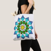 Canvas tas (ao) - Kleurrijke Mandala (Dichtbij)
