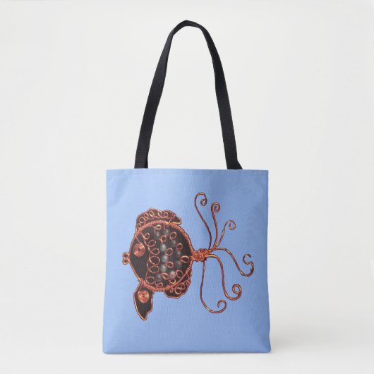 Canvas tas (ao) - Kopervis en krintervis (Voorkant)