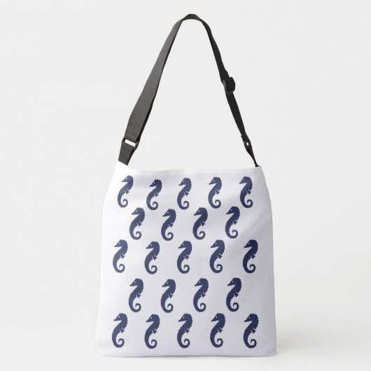 Canvas tas (ao) - Paarden van Zeeen in blauw (Achterkant)