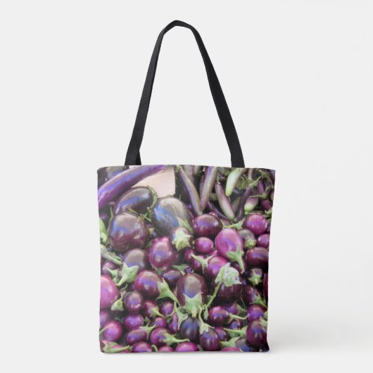 Canvas tas (ao) - Paarse groenten (Achterkant)