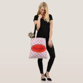 Canvas tas (ao) - Rode naamplaat en Initiaal (Op model)