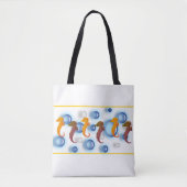 Canvas tas ( ao ) - Seapaarden onder bubbels (Voorkant)