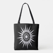 Canvas tas (ao) - Starburst Pattern op Black (Achterkant)
