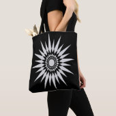 Canvas tas (ao) - Starburst Pattern op Black (Dichtbij)