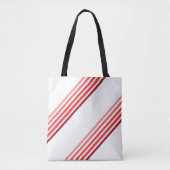 Canvas tas (ao) - tinten van rode diagonale strepe (Voorkant)