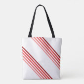 Canvas tas (ao) - tinten van rode diagonale strepe (Achterkant)