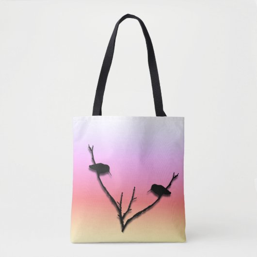 Canvas tas (ao) - Voetvogels in de galg-tak (Voorkant)