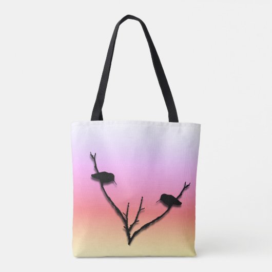 Canvas tas (ao) - Voetvogels in de galg-tak (Achterkant)