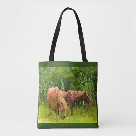 Canvas tas Assateague Ponies (Voorkant)