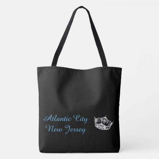 Canvas tas-Atlantic City Miss America Style Crown Tote Bag (Achterkant)