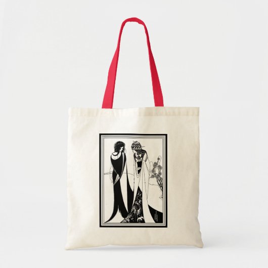 Canvas tas: Aubrey Beardsley Art Illustratie Tote Bag (Voorkant)