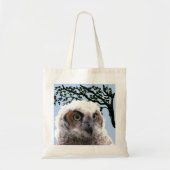 Canvas tas - Baby Owl Portret (Voorkant)