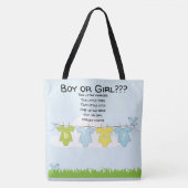 Canvas tas Babydouche Moederschap Gift Bag Boy Gir (Voorkant)